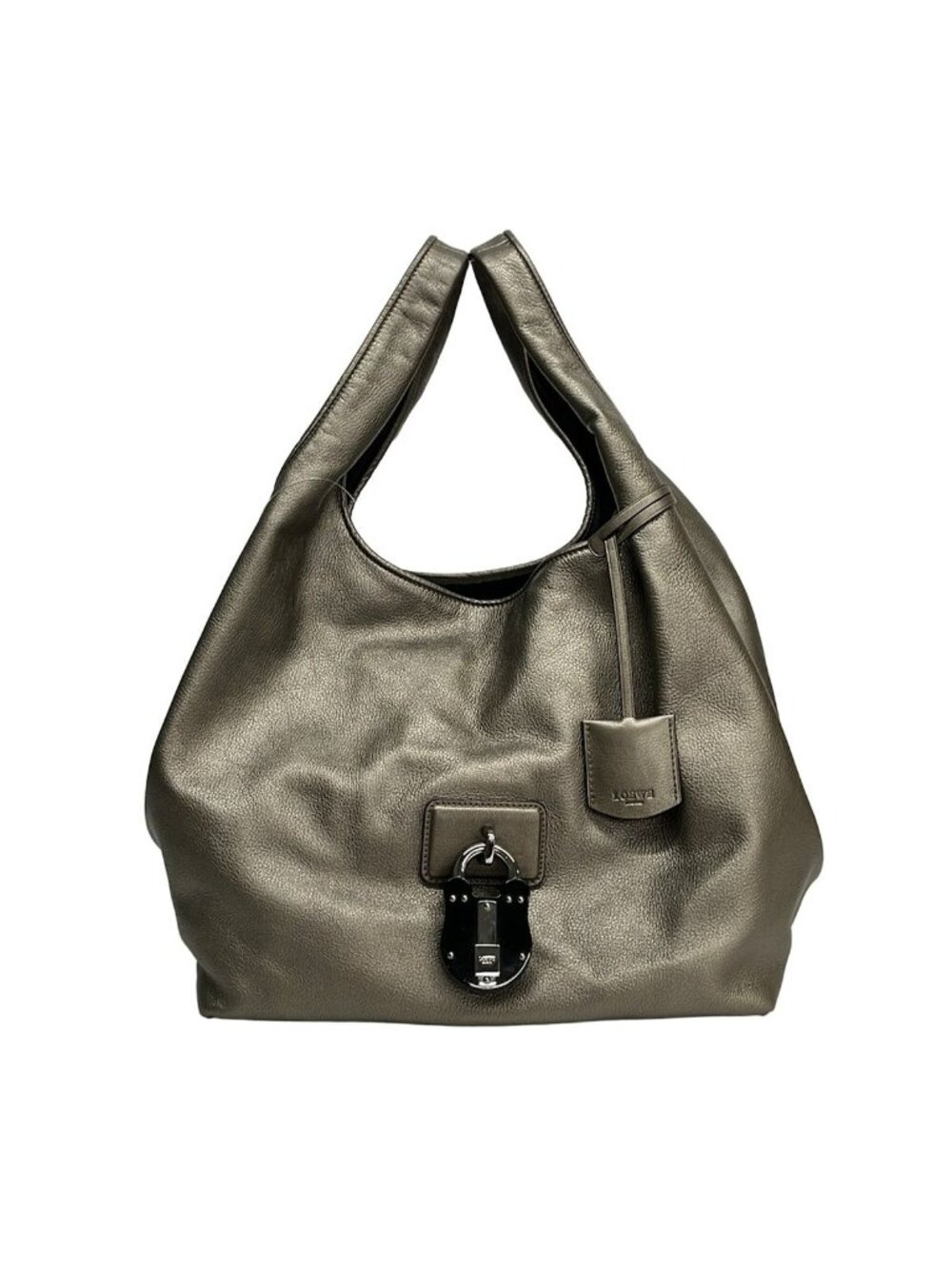 Loewe Tote Bag Karie Gray Beige Leather